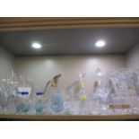 A Cristal D'Arques decanter and others together with household cut glass items to include vases