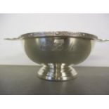 A silver Lindisfarne porringer, engraved, weight 168.2g