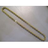 A 9ct gold rope twist necklace 11g