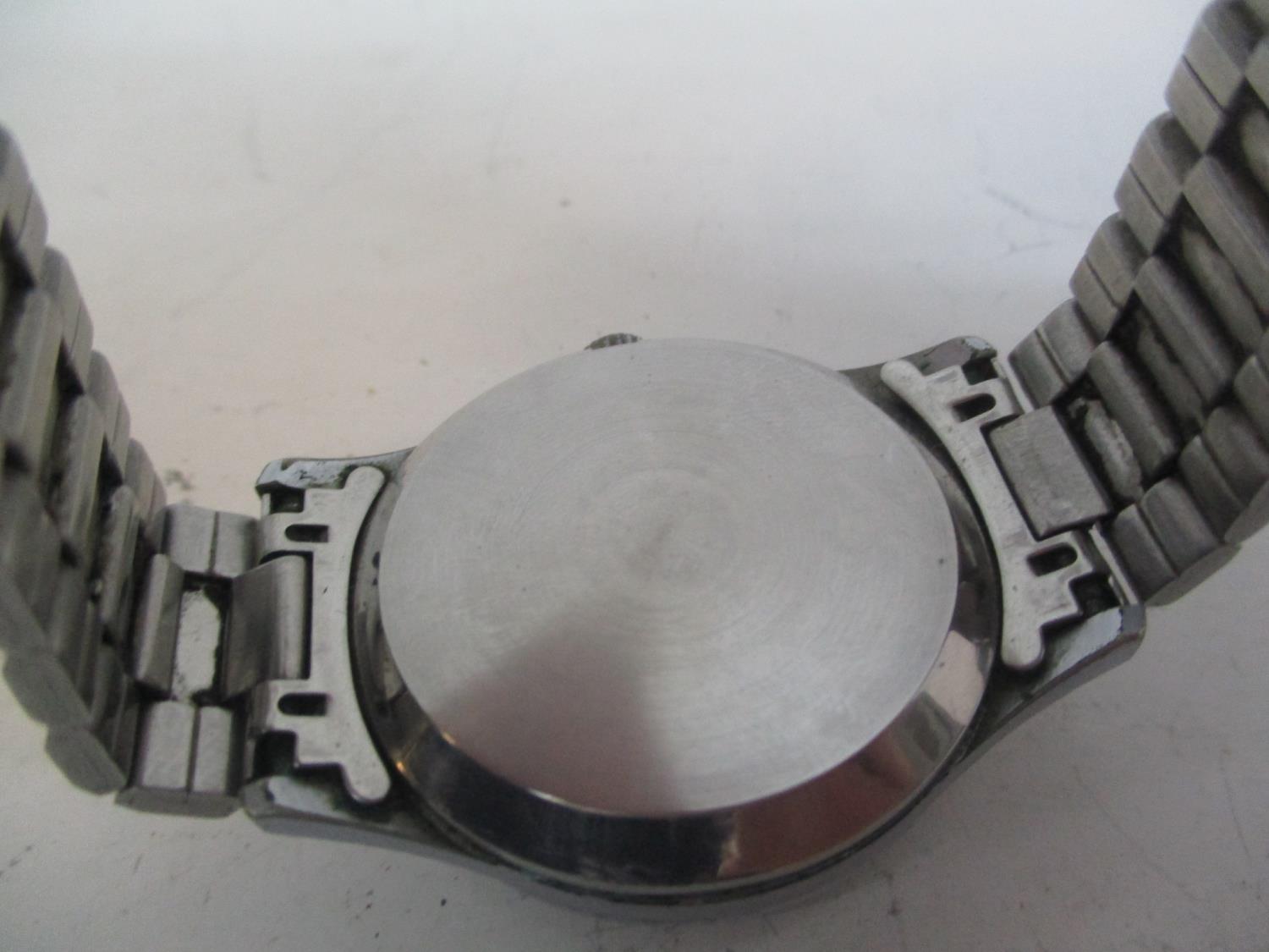 A Sekonda USSR gents stainless steel, manual wind chronograph wristwatch. The black dial inscribed - Image 8 of 10