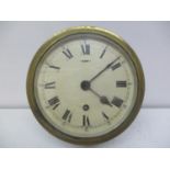 A mid 20th century brass cased ships clock. The reverse inscribed 1952 made by F W Elliott Ltd,