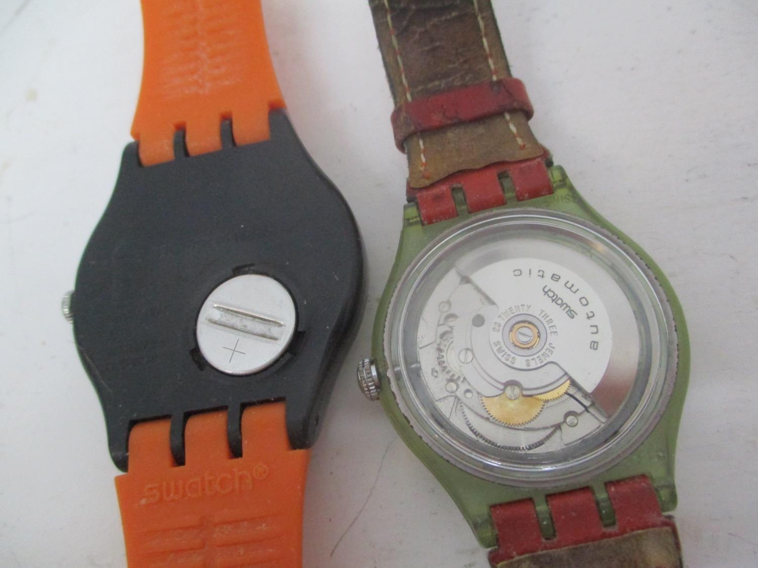 Two Swatch gents wristwatches to include one having an automatic 23-jewel visual movement, the other - Image 6 of 6
