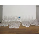 A quantity of good quality Irish crystal tumblers, hock and wine glasses and other glasses to