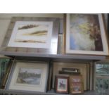 Mixed pictures to include local scene prints, Battle of Trafalgar print and others