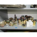 Collectables to include a Royal Doulton model Shire horse, Lilliput Lane cottages, Toby jugs,