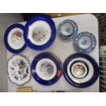 Ceramics to include a Royal Worcester part dessert service decorated with flowers, a pair of cups