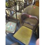 Mixed chairs to include a pair of 1920s mahogany tapestry seated chairs, a single Victorian chair