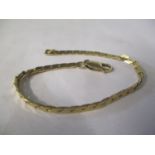 A 9ct gold flat-link belcher bracelet, 6g