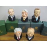 Five Bairstow collectables of Conservative Prime Ministers, in boxes