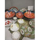Oriental and English ceramics to include late 19th century Canton, Imari and Derby plates