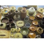 Mixed pottery and Studio ware to include Quantock Design and a Portmeirion Meridian coffee service