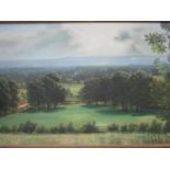 Sidon '74 - 'Pewsey Vale' oil on canvas, signed and dated lower right 24" x 36" framed