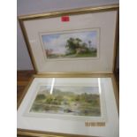 Early 20th century British School - two rural scenes, watercolours, one initialled JWTS, in