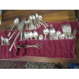 A Sheffield silver plated and stainless steel cutlery set