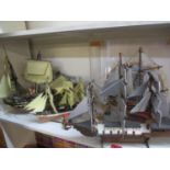 A quantity of model sailing ships