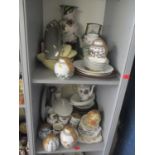 A mixed lot to include Chinese ginger jars, Royal Albert Masquerade coffee set, Tuscan china and