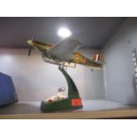 An electronic model of a Hawker Hurricane on mount
