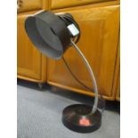 A 1970s Bakelite, goose neck desk lamp, re-wired and pat tested