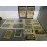 A quantity of Russian and German emergency currency from the 1920s to include those with designs,
