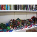 A quantity of 1980s toy figures to include Teenage Mutant Ninja Turtles and other toys