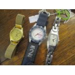 Three wristwatches to include a Tissot, a radio two watch and another Tissot