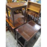 A mixed lot of furniture to include a trolley, two tier table with fall flaps, two occasional