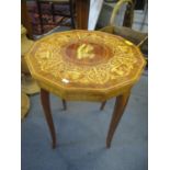 An Italian Sorrento inlaid occasional table