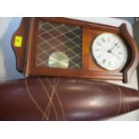 A modern Emperor Westminster chime wall clock in mahogany case, together with a modern vase