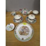 Royal Cauldon Victoria pattern tea for two set, a set of four Villeroy & Boch Foxwood Tales