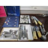 A selection of Viners stainless steel and other cutlery to include a boxed set of Viners Love