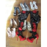 A collection of designer and High Street ladies fashion shoes and boots of various sizes, to include