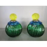 Baldi Home Jewels - a pair of Italian small coccinella boxes from the Joy Crystal Collection in