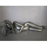 Leigh Hepple - Eve - a contemporary bounded bronze pewter finish, erotic sculpture of a reclining