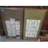 Two framed and glazed sets of Wills cigarette cards depicting Sportsmen and Birds