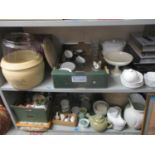 Domestic ware, kitchenalia and other items to include two large stoneware bread pans, tableware