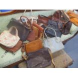 A selection of leather handbags to include Radley, A/F Osprey and one in the style of a French