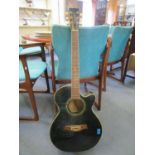 A Tanglewood Sundance electro-acoustic guitar TW-47 in a mottled green and black colour