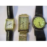 Three watches to include a 1930s gents Tavannes 9ct gold wristwatch