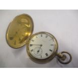 An early 20th century gold plated Elgin, key-less wound pocket watch