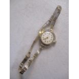 A 9ct gold ladies wristwatch