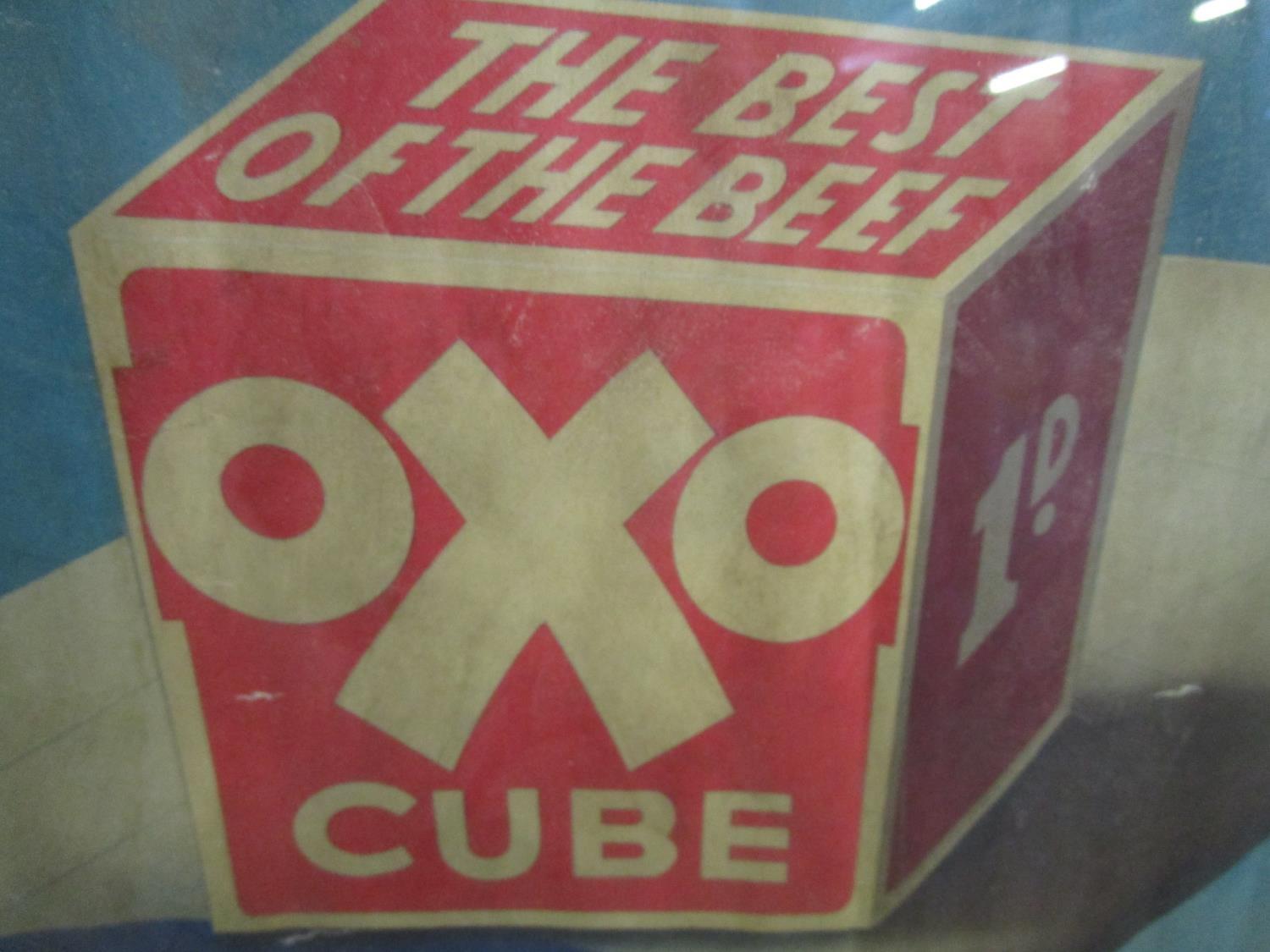 Two vintage Oxo posters On a Plane by Itself Ready and Reliable, possibly WWII, 18 1/8" x 27", - Image 5 of 6