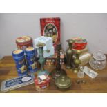 Collectables to include a preserve pot and cover with a silver rim, a scent bottle with a silver