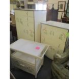 Three pieces of mid 20th century child's painted furniture