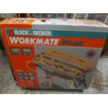 A boxed Black & Decker Workmate plus