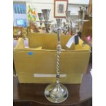 Seven modern London Tyler aluminium candelabras