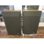 A pair of JBL speakers