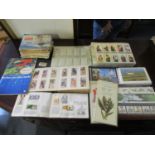 A selection of cigarette and tea cards mostly mounted in albums and booklets to include WD & HO