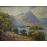 Douglas Falconer - Ben Hope, Loch Hope, Scotland, oil on board signed indistinctly to lower left