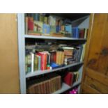 Three shelves of assorted books to include G A Henty By Sheer Pluck - A Tale of Ashanti War, AA