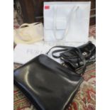 A late 20th century Furla white leather shoulder bag wit branded dust bag, together with cream Furla